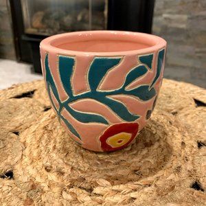 Opalhouse pink floral planter